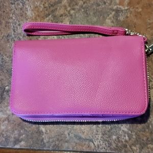 Hot pink large wallet